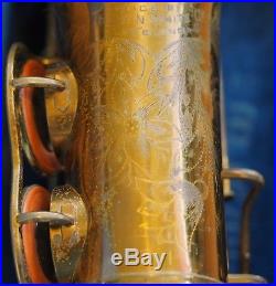 1932 King Voll II Alto Sax Saxophone, honey gold