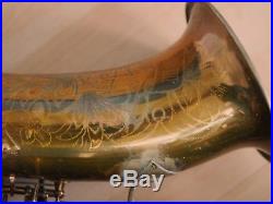 1932 King Voll II Alto Sax Saxophone, honey gold