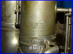 1937 SELMER Paris Balanced Action Silver Engraved Alto Sax Saxophone Sn. 22651