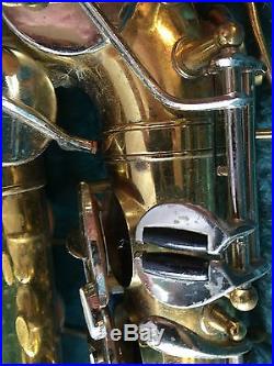 1940s Holton Collegiate Alto Sax Very High-Quality Needs Restoration Withcase