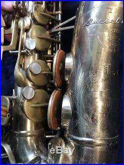 1950 Buescher Top Hat Cane TH&C Alto Sax Saxophone B7 True Tone Player's Horn