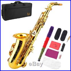 2019 Professional NEW Alto Eb Saxophone Gold finish E-flat Sax With Case + gifts