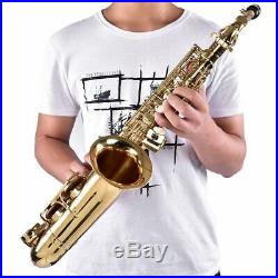 Alto Eb Sax Saxophone Brass Golden Set with Case Mouthpiece Grease Brush