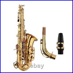 Alto Saxophone Brass Golden Eb Sax Woodwind Instrument with Carry Case Kit U1Q6