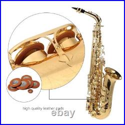 Alto Saxophone Brass Lacquered 802 Eb E Flat Sax + Care Set T7K0