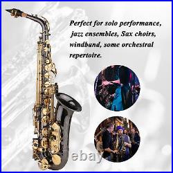 Alto Saxophone Brass Nickel-Plated Eb Sax Woodwind Instrument with Kit X7E4