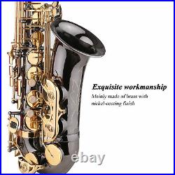 Alto Saxophone Eb Sax Brass Nickel-Plated Body with Engraving Nacre Keys D6A0