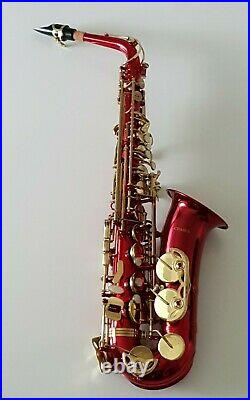 Alto Saxophone in Eb Sax Red Lacquer with Soft Case Complete Outfit by Chase