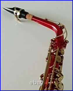 Alto Saxophone in Eb Sax Red Lacquer with Soft Case Complete Outfit by Chase