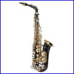 Ammoon Eb Alto Saxophone Brass Lacquered Gold E Flat Sax 82Z Key Type Kit V6V9