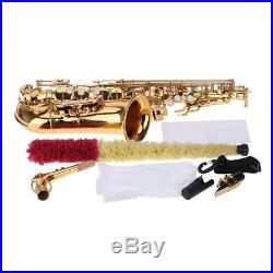 Andoer Alto Saxophone Brass Lacquered Gold E Flat Sax Rarely Used