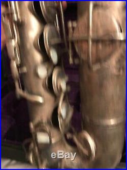 Antique 1914 Silver CONN Alto Sax Saxophone withOriginal Case