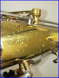 BUESCHER ARISTOCRAT Alto SAX SAXOPHONE With CASE and Stem Musical Instrument