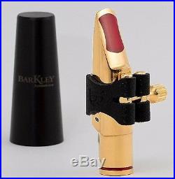 Barkley Malbec 8 Metal Gold Alto Sax Mouthpiece with Lig & Cap Made in Brazil