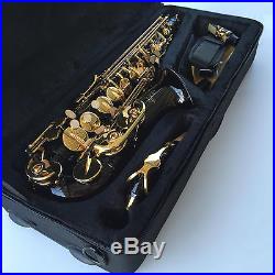 Black Alto Sax Brand New STERLING Eb Saxophone Case and Accessories
