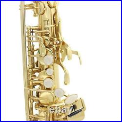 Brass Eb Alto Saxophone Sax Lacquered Gold Woodwind Instrument With Carry Cas A1