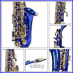 Brass Eb E-Flat Alto Saxophone Sax Abalone Keys With Mouthpiece & Carrying Case