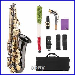 Brass Eb E-flat Alto Saxophone Sax Engraving Nacre Keys + Mouthpiece Case U0E7