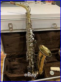 Buescher 70s Aristocrat Alto Sax Vintage Gold Saxophone With Original Case L@@k
