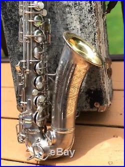 Conn Transitional Alto Saxophone 6M features sax silver vintage 1932 deco CLEAN