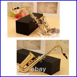 Dollhouse Miniature Saxophone Instrument Set, Mini Sax Musical Instrument Model
