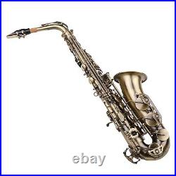 E-flat Alto Saxophone Vintage Style Eb Alto Sax Woodwind Instrument with IJ