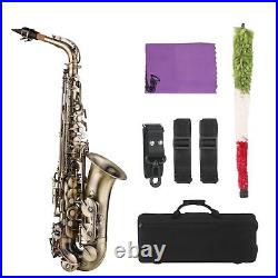 E-flat Alto Saxophone Vintage Style Eb Alto Sax Woodwind Instrument with IJ