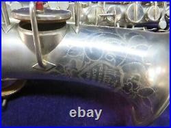 Early 20's Martin Silver plated Alto Sax, Just Serviced, Beautiful #VAS17