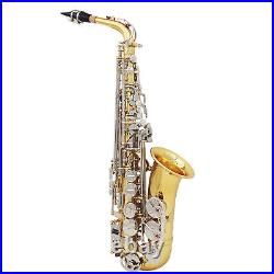Eb Alto Saxophone Brass E Flat Sax Instrument with Carry Care Kit R5U6