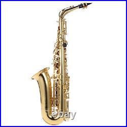Eb Alto Saxophone Brass Lacquered Gold E Flat Sax 802 Key Type Woodwind New D0F4