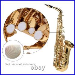 Eb Alto Saxophone Brass Lacquered Gold E Flat Sax 802 Key Type Woodwind New Y4D4