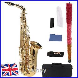 Eb Alto Saxophone Brass Lacquered Gold E Flat Sax 802 Key Type Woodwind UK H5V5