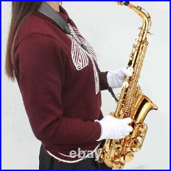 Eb Alto Saxophone Brass Lacquered Gold E Flat Sax 802 Key with Padded Case