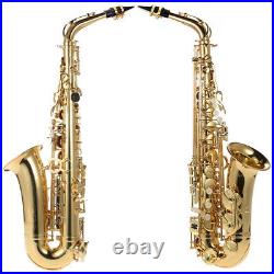 Eb Alto Saxophone Brass Lacquered Gold Sax 802 Key with Case & Accessories Y2L9