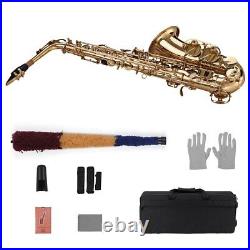 Eb Alto Saxophone Sax Brass Lacquered Gold 802 Key Type Woodwind Instrument W A1
