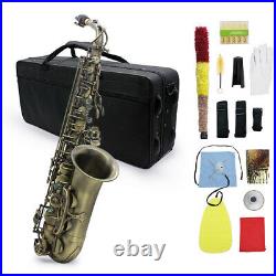 Eb E-flat Alto Saxophone Abalone Shell Key Carve Pattern withCase Sax Set X4N8