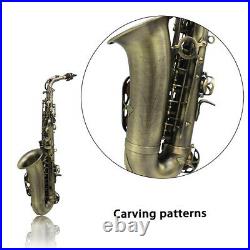 Eb E-flat Alto Saxophone Sax Abalone Shell Key Carve Pattern With Carry Bag D4N7