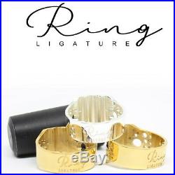 Ever-Ton RING Metal Silver LIGATURE for alto sax mouthpiece with cap