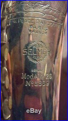 Extremely rare alto saxophone Selmer Model 26 Paris sax Good Condition
