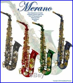 Green Beginner Student High School Band Alto Saxophone Sax Outfit + Case