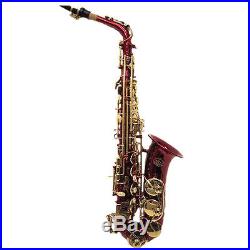 HOLIDAY SALE! Beautiful Red Alto Saxophone w Gold Keys Great GiftLIMITED TIME