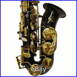 HOLIDAY SALE Black/Gold Alto Saxophone w Wonderful Versatile Case GREAT GIFT