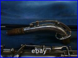 Hawkes and son silver plated alto sax century xx, gordon beeson pads