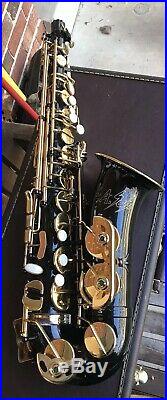 LA Sax Alto Saxophone with Gold Keys & accents, Mouthpiece & Original Hard Case