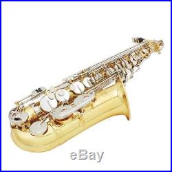 LADE Alto Saxophone Sax Glossy Brass Engraved Eb E-Flat with Case R2F8