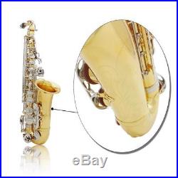 LADE Alto Saxophone Sax with Mute Gloves Cloth Grease Belt Brush Durable H9Y0