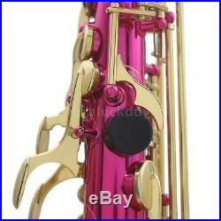 LADE Brass Eb E-Flat Alto Saxophone Sax with Accessories Kit Case Rose Durable