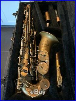 NICE CANNONBALL BIG BELL STONE SERIES BRUTE FINISH ALTO SAXOPHONE SAX With2 NECKS