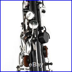 Professional Black Nickel Plating Saxophone E Flat Alto Saxophone Sax + Care Set