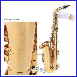 Professional Eb Alto Sax Saxophone Paint Gold with Case and Accessories UK TOP